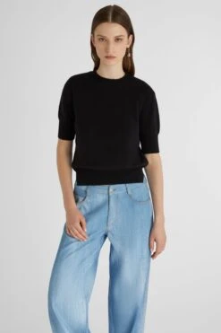 ERMANNO SCERVINO Black Pure Cashmere Sweater -Angelina Store D455L309PYU 95708 02 8c7180e4 0a50 4ed5 82d1 a06727b30412