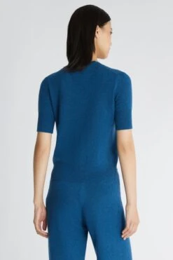 ERMANNO SCERVINO Blue Sweater In Pure Cashmere 10 ERMANNO SCERVINO Blue Sweater In Pure Cashmere -Angelina Store D455L309PYU M2941 04