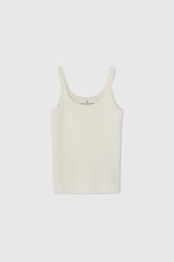 ERMANNO SCERVINO White Pure Cashmere Tank Top