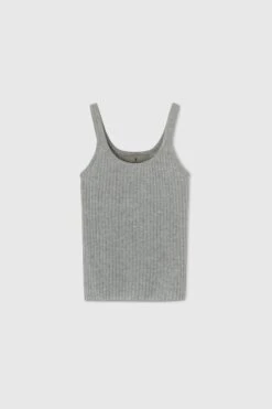 ERMANNO SCERVINO Gray Pure Cashmere Tank Top