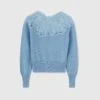 ERMANNO SCERVINO Light Blue Pure Cashmere Sweater With Lace -Angelina Store D455M319APPYU 64021 01 0f4b47b2 caeb 400b ad46 59c2931d1d71