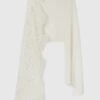 ERMANNO SCERVINO Pure Cashmere Stole With Lace -Angelina Store D455R301APPYU 11001 01