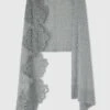 ERMANNO SCERVINO Gray Pure Cashmere Stole With Lace -Angelina Store D455R301APPYU M1515 01 96d25835 9f0a 41b7 a6ec 55bf2859ab94