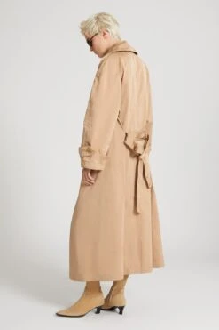 ERMANNO SCERVINO Technical Duchesse Single-breasted Trench Coat -Angelina Store D460D704UUJ 41112 04 c9115115 166d 4660 9d91 a1f10969278c