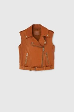 ERMANNO SCERVINO Leather Biker Waistcoat