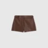 ERMANNO SCERVINO Leather Shorts With Buckles 1 ERMANNO SCERVINO Leather Shorts With Buckles -Angelina Store D460P303HGN 91230 01