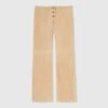 ERMANNO SCERVINO Straight Trousers In Clouded Suede With Buttons. -Angelina Store D460P703KIW 61010 01