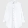 ERMANNO SCERVINO Oversize Poplin Shirt With Jewelled Buttons -Angelina Store D462K397BQP 10601 01