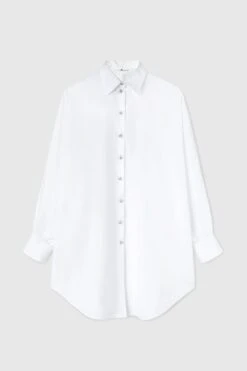 ERMANNO SCERVINO Oversize Poplin Shirt With Jewelled Buttons