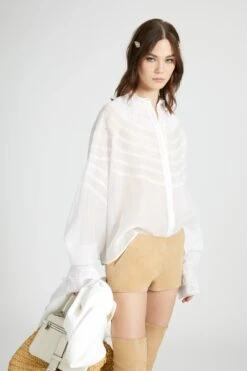 ERMANNO SCERVINO Over Shirt In Cotton Muslin With Valencienne Details -Angelina Store D462K701JGE 14800 02 98acfefa 6023 4ae6 8142 9eacf8838704