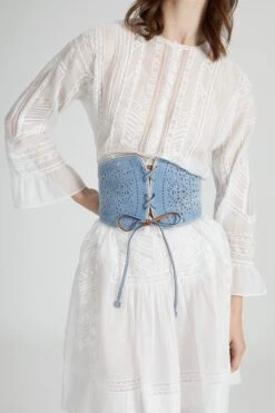 ERMANNO SCERVINO Cotton Muslin Kimono Shirt With Valencienne Lace And Small Bow. -Angelina Store D462K706JGE 14800 03