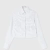 ERMANNO SCERVINO Silk Blend Micro-striped Crop Shirt -Angelina Store D462K730MJJ A4501 01 9ea96a12 6ce7 408b 9e00 d974aa882238