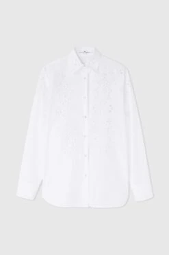 ERMANNO SCERVINO Oversize Cotton Poplin Shirt With Geometric Cut-out