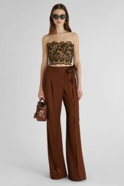 ERMANNO SCERVINO Structured Macrame Lace Bustier -Angelina Store D462L334YBK B4627 03