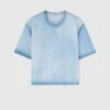 ERMANNO SCERVINO Boxy T-shirt With Jeans Print And Valencienne Lace Appliques 2 ERMANNO SCERVINO Boxy T-shirt With Jeans Print And Valencienne Lace Appliques -Angelina Store D462L366LJO S4217 01