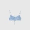 ERMANNO SCERVINO Destructured Denim-print Devore Bra -Angelina Store D462L707QMV S4217 01