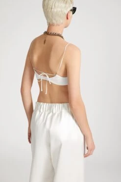 ERMANNO SCERVINO Silk-blend Deconstructed Bra -Angelina Store D462L716HKC 10602 04