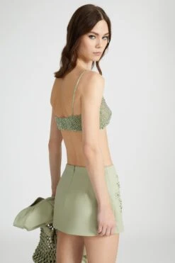 ERMANNO SCERVINO Deconstructed Toulle Bra With Micro Crystal Net -Angelina Store D462L718REIU D4625 04