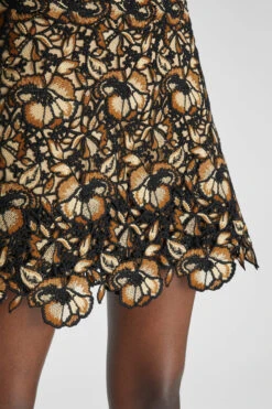 ERMANNO SCERVINO Macrame Lace Mini Skirt With Nude-coloured Lining 11 ERMANNO SCERVINO Macrame Lace Mini Skirt With Nude-coloured Lining -Angelina Store D462O351YBK B4627 05