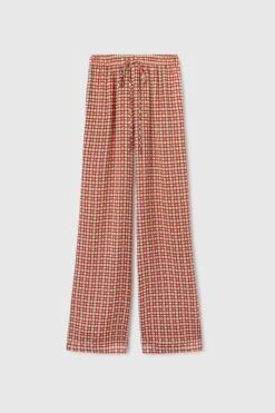 ERMANNO SCERVINO Pure Silk Crepe De Chine Palazzo Trousers With Tie Print