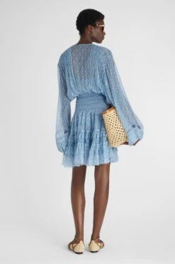 ERMANNO SCERVINO Short Silk Crepon Dress With Micro Flower Print And Valencienne Lace -Angelina Store D462Q349CSRQO S4624 04 564d80a6 c805 485e b3f9 d54e1c6e9be8