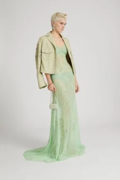 ERMANNO SCERVINO Silk Chiffon Long Dress With Geometric Cut-outs Made And Finished By Hand -Angelina Store D462Q710FDQYE 30221 06 7d4542be 17e1 4bc9 98fa 3d5e0cd85b4d