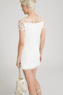 ERMANNO SCERVINO Short Flared Dress With Soutache Work On The Neckline -Angelina Store D462Q721OWQ 14800 06