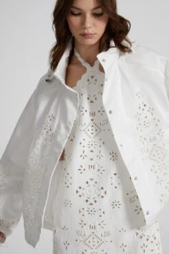 ERMANNO SCERVINO Short Flared Dress With Scalloped American Neckline And All Over Geometric Cut-out -Angelina Store D462Q741DIE 14800 04