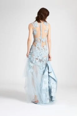 ERMANNO SCERVINO Long Toulle Dress With Handmade Degrade Floral Embroidery -Angelina Store D462Q745FDFWB S4612 03 1901a63f 30ea 4b6f 85cd 8284106f3334
