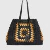 ERMANNO SCERVINO Shopping Bag In Natural Rafia With Hand-made Crochet Weave -Angelina Store D463S304FMRDM B4624 01