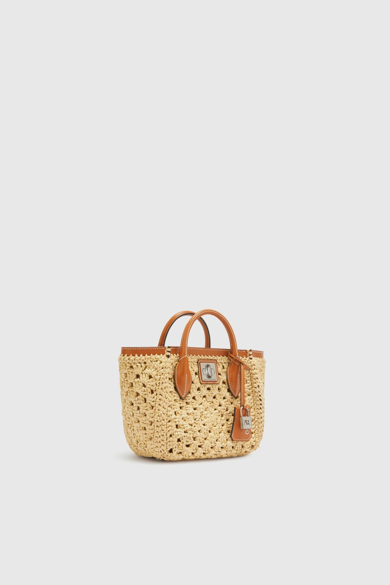 ERMANNO SCERVINO Mini Shopping Bag In Natural Rafia With Hand-made Crochet Weave 5 ERMANNO SCERVINO Mini Shopping Bag In Natural Rafia With Hand-made Crochet Weave - Image 3