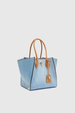 ERMANNO SCERVINO Maggie Medium In Marocain Jeans Print -Angelina Store D463S354EMY S4217 03