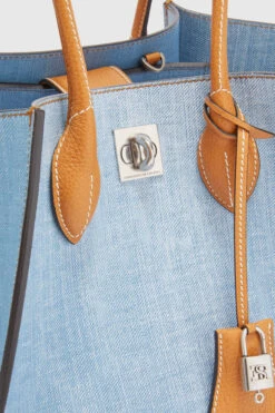 ERMANNO SCERVINO Maggie Medium In Marocain Jeans Print -Angelina Store D463S354EMY S4217 04