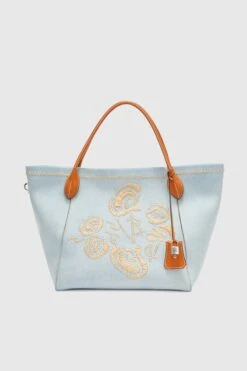 ERMANNO SCERVINO Margot Medium In Suede With Hand-made Rafia Embroidery -Angelina Store D463S357RQNJ 64021 04