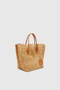 ERMANNO SCERVINO Maggie Medium In Natural Rafia Lace -Angelina Store D463S454PYV B4252 03