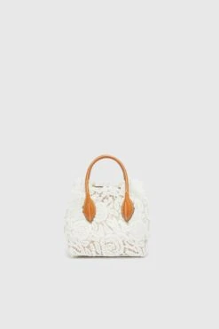 ERMANNO SCERVINO Mini Margot In White Rafia Lace