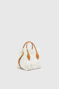 ERMANNO SCERVINO Mini Margot In White Rafia Lace -Angelina Store D463S456PYV 14800 03