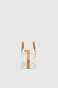 ERMANNO SCERVINO Mini Margot In White Rafia Lace -Angelina Store D463S456PYV 14800 04