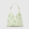 ERMANNO SCERVINO New Dudu In Light Green Nuvolato Suede With Handmade Silk Chiffon Creponne Floral Embroidery -Angelina Store D463S703ROKR W4602 01