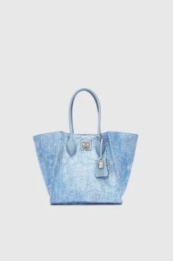 ERMANNO SCERVINO Floral-patterned Devore Denim Medium Maggie