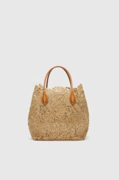 ERMANNO SCERVINO Medium Margot In Rafia Lace With Crystals