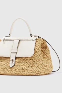 ERMANNO SCERVINO Medium Liza In Crocheted Rafia And Hammered Calfskin Details -Angelina Store D463S759FMRDM 30815 04