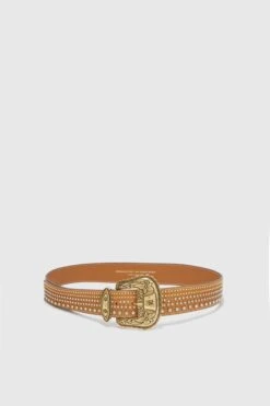 ERMANNO SCERVINO Calfskin Belt With Micro Studs