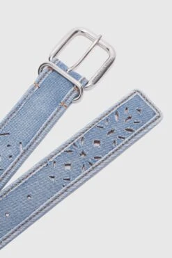 ERMANNO SCERVINO Denim Belt With Geometric Cut-out -Angelina Store D463T715ICNJ 94037 03 000b9585 73c8 49ae ac59 47979ba0aa45