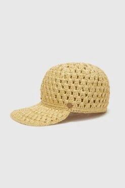 ERMANNO SCERVINO High-mesh Braided Rafia Hat