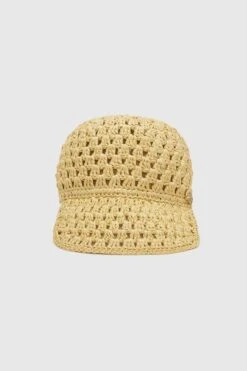 ERMANNO SCERVINO High-mesh Braided Rafia Hat -Angelina Store D463V312FMRDM 30815 03