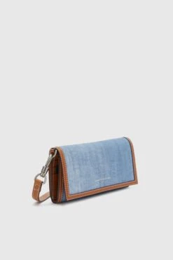 ERMANNO SCERVINO Wallet With Detachable Shoulder Strap In Marocain Jeans Print 9 ERMANNO SCERVINO Wallet With Detachable Shoulder Strap In Marocain Jeans Print -Angelina Store D463W305EMY S4217 03