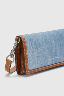 ERMANNO SCERVINO Wallet With Detachable Shoulder Strap In Marocain Jeans Print 10 ERMANNO SCERVINO Wallet With Detachable Shoulder Strap In Marocain Jeans Print -Angelina Store D463W305EMY S4217 04