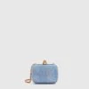 ERMANNO SCERVINO Micro Clutch Jewel In Hand-aged Jeans