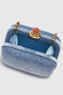 ERMANNO SCERVINO Micro Clutch Jewel In Hand-aged Jeans -Angelina Store D463W810CNJ 94037 05